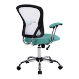 OSP Home Furnishings Gianna Task Chair White/Linen Turquoise