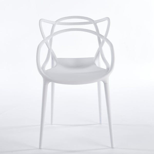 English Elm 1+4,5pieces Mid-century Dining Set White Mdf Top Tapered Metal Legs Seats Six W3766S00009