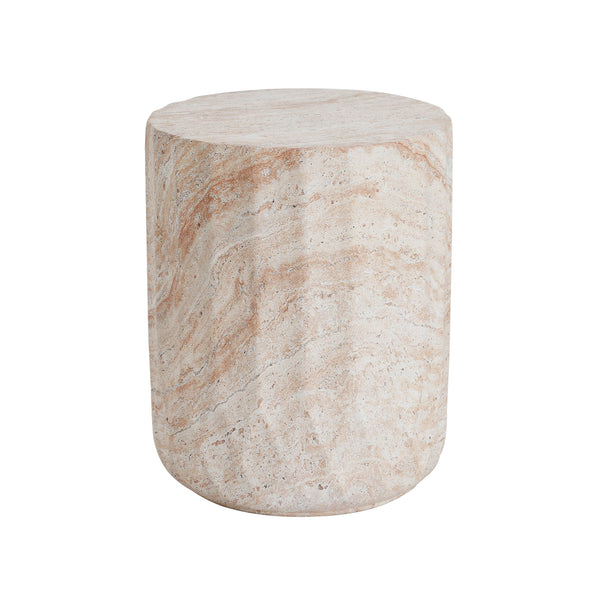 English Elm Christopher Knight Home® - Outdoor/Indoor Lightweight Concrete Side Table - Elegant Travertine Accent For Home & Garden Use N773P253788Z