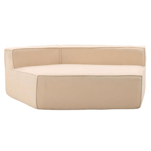 English Elm Beige Teddy Fleece Modular Floor Lounge Chair Plush Foam Cushions for Dorm or Living Room W3326P354556