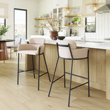 Bremor Barstool Beige 110174 Zuo Modern