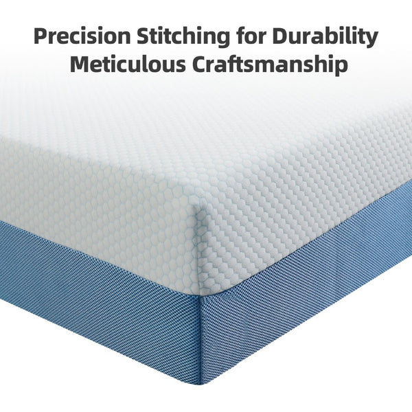 English Elm 10 Inch Queen Mattress Copper Infused Foam 7 Zone Support Breathable Certipur Certified White W5081P394360