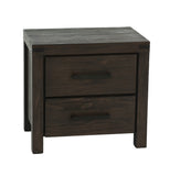 Solidwood Espresso Nightstand with Bar Handle - Modern Style, 24