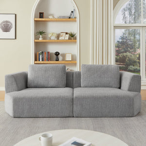 English Elm Oversized Chenille 3-Seater Compressed Sofa — No Assembly, Space-Saving, Soft Pocket-Spring Comfort Grey W2339P352931