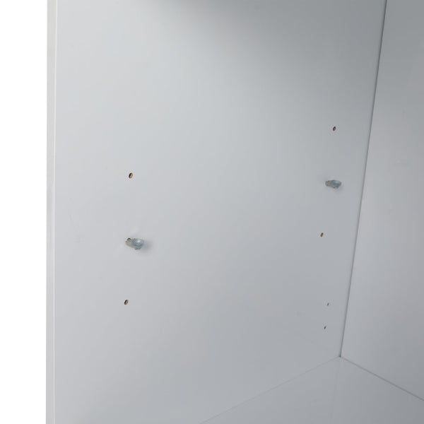 English Elm 20" Freestanding Bathroom Cabinet Glossy White Plywood Vanity with Soft-Close Doors & Top Board, Compact Luxury W999P312110