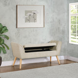 OSP Home Furnishings Castile Storage Bench Linen/Natural