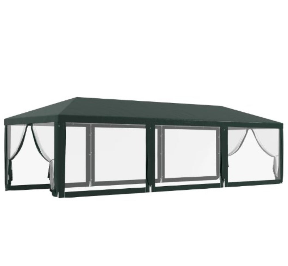 English Elm Versatile Cathedral Roof Party Canopy Steel Frame Uv Shade Tent with Mesh Sidewalls T3971P425542