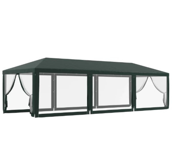 English Elm Versatile Cathedral Roof Party Canopy Steel Frame Uv Shade Tent with Mesh Sidewalls T3971P425542