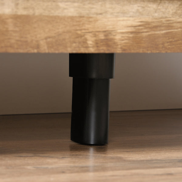 English Elm Credenza, Elegant Brown Tv Stand For 70" Tvs With Adjustable Shelves & Cable Management Solutions B356P402611