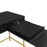 OSP Home Furnishings Modern Life Desk in Black Black