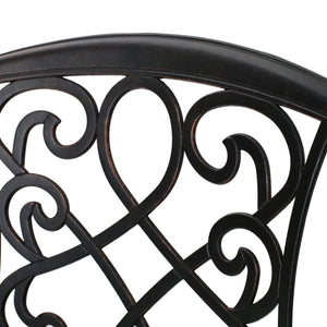 English Elm Christopher Knight Home® - WATERBURY Paris Copper Cast Barstool – Elegant Swivel Aluminum Patio Stool with Antique Finish and Rust‑Resistant Hardware 60006.00