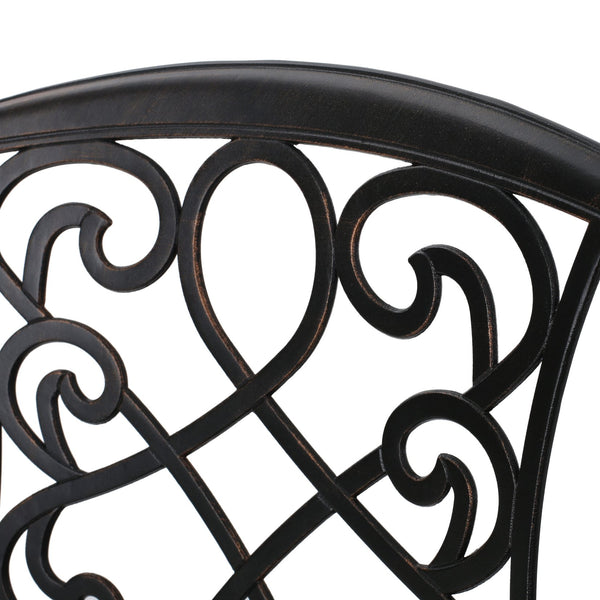 English Elm Christopher Knight Home® - WATERBURY Paris Copper Cast Barstool – Elegant Swivel Aluminum Patio Stool with Antique Finish and Rust‑Resistant Hardware 60006.00