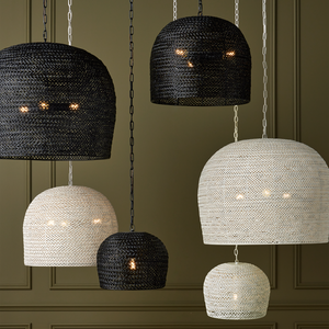 Piero Black Pendant Light - Satin Finish, Adjustable Height, Bohemian Design for Elegant Spaces