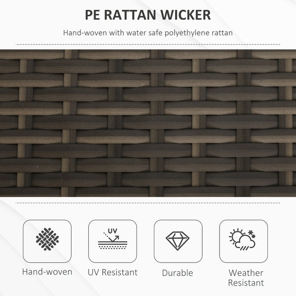 English Elm Outsunny 27 Gallon Outdoor Storage Bench With Cushion, Stylish Pe Rattan 2-In-1 Patio Furniture Solution W2225P200482-GIGA