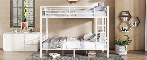 English Elm Metal Full Xl Bunk Bed For Teens & Adults - Space-Saving, Durable Steel Frame, No Box Spring Needed! W1580S00125