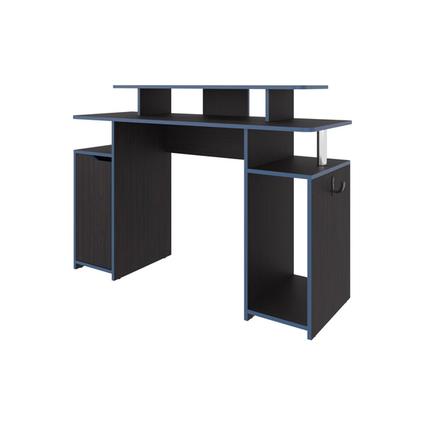 English Elm FM Gaming Desk Elite with Elevated Monitor Shelf for Ergonomic Setup, Spacious Surface and Durable Build Multicolor 54 L x 20 W x 4 H B128P283295