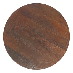 English Elm Boyd Hand-carved Solid Mango Wood Accent Table with White Finish for Modern Living Brown B136P414666