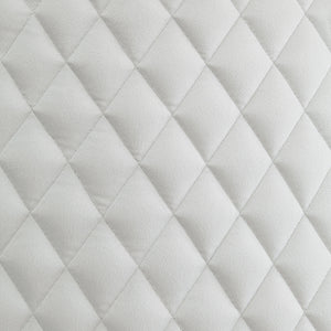 English Elm Zazie White Velvet Side Chair Set of 2 with Gold Finish, Lozenge Back, 4" Cushion, 220lb Capacity B2726P345260