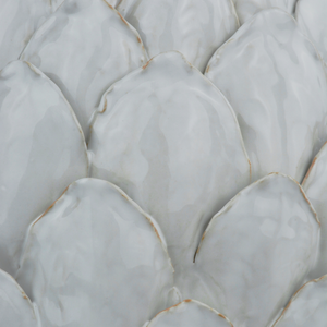 Ivory Artichoke Sculpture - Hand-Thrown Ceramic Decor with Unique Texture and Nature-Inspired Design
