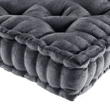 Intelligent Design Azza Casual Poly Chenille Square Floor Pillow Cushion ID31-1833 Charcoal