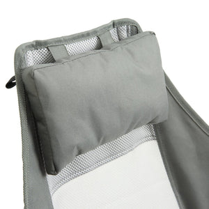 English Elm Steel Framed Hammock Style Folding Camping Chair Breathable Fabric Reclining Outdoor Seat Grey W640P147219