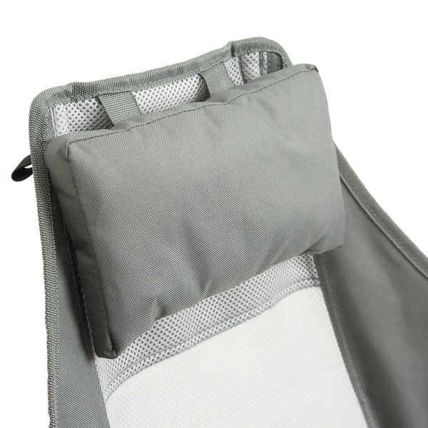 English Elm Steel Framed Hammock Style Folding Camping Chair Breathable Fabric Reclining Outdoor Seat Grey W640P147219
