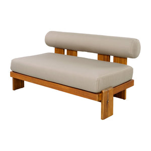 English Elm Patio Acacia Wood Loveseat and Coffee Table Set for Outdoor Lounge Spaces N776P387848D