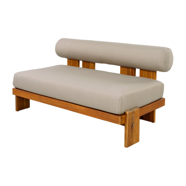 English Elm Patio Acacia Wood Loveseat and Coffee Table Set for Outdoor Lounge Spaces N776P387848D