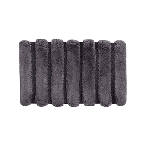 JLA Home Madison Park - Rug Madison Park Tufted Pearl Channel Bath Accent — Plush High-Low Stripe, Machine Washable, Fade-Resistant Grey MP72-5105