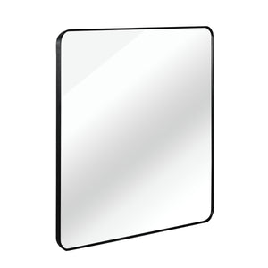 English Elm 30 Black 30 in x 30 in Square Bathroom Mirror with Anti-Rust Aluminum Frame, Shatterproof HD Glass, Easy Install W2203P310399