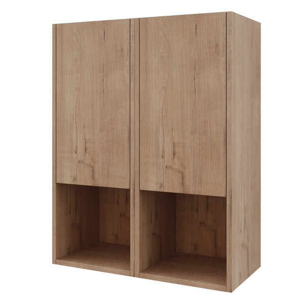 English Elm 24" Bathroom Side Cabinet - Wall-Mounted Design, Soft-Close Doors, Durable Plywood, Space-Saving Storage W999S00373