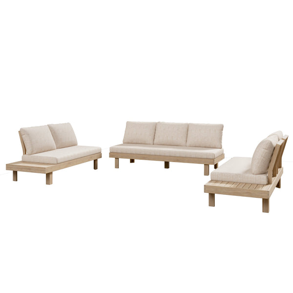 English Elm Christopher Knight Home® - Topia Acacia 7-Seater Sofa Set – Elegant, Durable, Water-Repellent Cushions For Outdoor Comfort & Style N773OS00076S