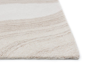 Sunpan Sanibel Hand-tufted Rug - Elegant Ivory And Beige Design With Nature-inspired Flowing Curves Taupe Wool 111985
