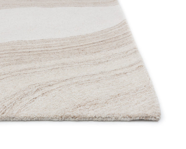 Sunpan Sanibel Hand-tufted Rug - Elegant Ivory And Beige Design With Nature-inspired Flowing Curves Taupe Wool 111985