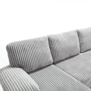 English Elm U-Shaped 4-Seat Sofa With Double Chaise – Luxurious Velvet, Modular Comfort For Your Living Room W2705S00015-GIGA