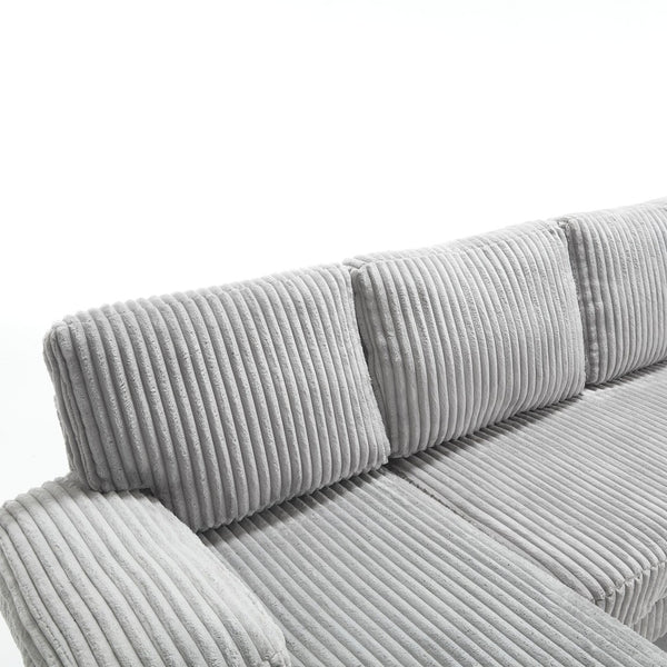 English Elm U-Shaped 4-Seat Sofa With Double Chaise – Luxurious Velvet, Modular Comfort For Your Living Room W2705S00015-GIGA