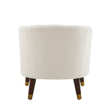 Christopher Knight Home® - Noble House - - Upholstered Barrel Accent Chair With Wooden Legs