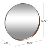 Christopher Knight Home® - Noble House - Hudspeth Contemporary Round Wall Mirror, Brushed Antique Brass