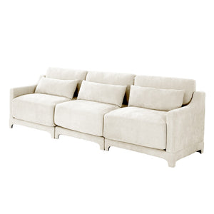 English Elm Three-Seater Sofa: Ergonomic Chenille Comfort, High-Resilience Sponge, Elegant Design For Any Room W714S01196-GIGA