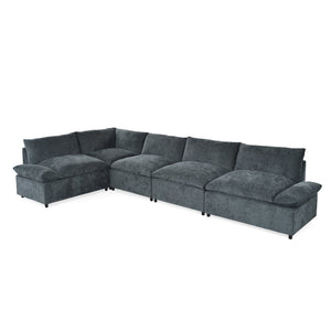 English Elm [not Sold Separately] Deep Gray Modular Sectional with Storage and Overstuffed Cushions N767P234453R