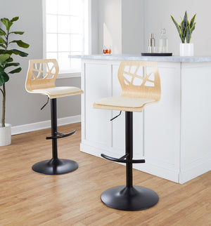 English Elm Adjustable Velvet Swivel Barstools with Chrome Base for Kitchen or Home Bar Set of 2 B202S01967
