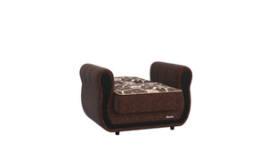 English Elm PrimeNest Averna Collection Upholstered Convertible Armchair with Storage, Chenille Comfort & Space-Saving Design Black,Brown,Off White B030P286218
