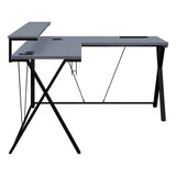 OSP Home Furnishings Checkpoint L Shape Gaming Desk Black