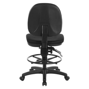 OSP Home Furnishings Deluxe Ergonomic Drafting Chair with Lumbar Support for Sit Stand Desk Setups DC940-231