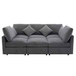 English Elm Swivel Barrel Accent Chair Chenille Tufted Round Club Seat for Living Room Lounge N719S002130E