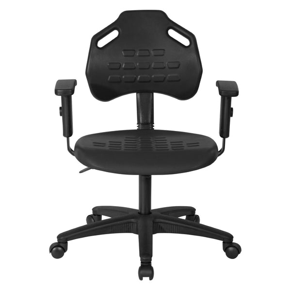 OSP Home Furnishings Self-skinned Urethane Task Chair with Lumbar Support and Pneumatic Height Adjustment KH813137