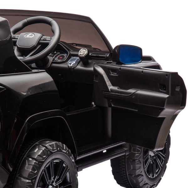 English Elm Licensed Lexus Lx600 24v Two Seater Kids Ride on Suv with Remote and Suspension Black W1578P339061