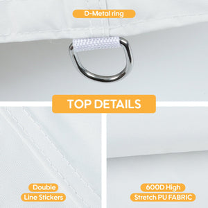 English Elm 10x10 Heavy-Duty Canopy Replacement Top with 4 Pack Sandbag Weight Bags Waterproof UV50+ Protection White W419P287601