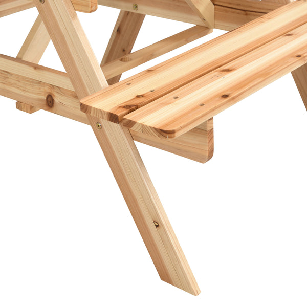 English Elm Children's Natural Wood Dining Table and Chairs Set – Multi-Functional, Durable, Perfect Gift for Kids W495P298900