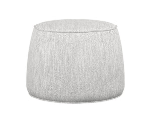 Sunpan MITCHELL Ottoman - Elegant Merino Cotton Round Footrest with Faux Leather Handles for Stylish Spaces 110278V